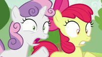 Sweetie Belle and Apple Bloom in shock S7E7