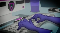 Twilight Sparkle typing on a keyboard SS5