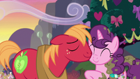 Big Mac nuzzling Sugar Belle's cheek S8E10