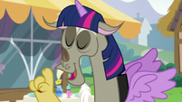 Discord with Twilight's mane and wings S5E22
