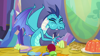 Ember continues eating the crystal bowl S7E15