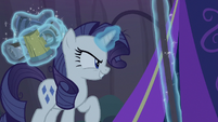 Fake Rarity stealing a tent pole S8E13