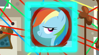 Photo of Rainbow Dash in blue outline S7E23