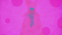 Rarity blue silhouette on pink background EG2