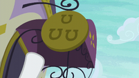 Rarity points at three-hoof rating sign S6E12