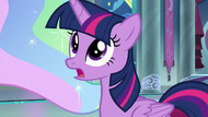 Twilight puzzled by Celestia's wording S9E2