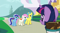 Twinkleshine mentions Moon Dancer's get-together S5E12