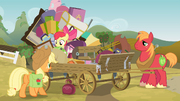 Applejack and siblings by wagon S4E09