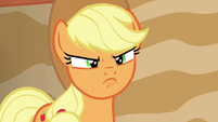 Applejack scowling with bitterness S6E20
