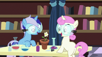 Filly Minuette and Twinkleshine grow a flower S7E1