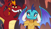 Garble menacing Princess Ember S6E5