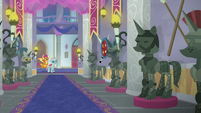 Hall of suits of armor in School of Friendship S8E15