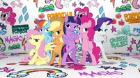 Mane Six group pose in Fresh Princess music video