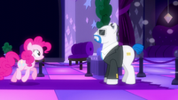 Pinkie Pie approaches the club area S6E9