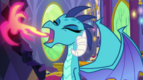 Princess Ember belching fire S7E15