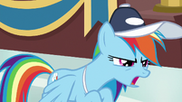 Rainbow Dash groans with exasperation S9E15