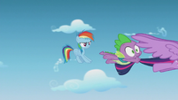 Rainbow Dash screeches to an air halt S5E25