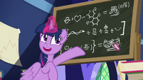 Twilight's chalkboard of friendship solutions S5E23