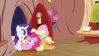 Twilight Sparkle's friends opening door S2E03