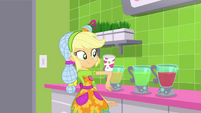 Applejack catches a cup on her elbow SS9