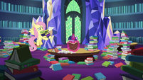 Fluttershy brings more books to Twilight Sparkle S7E20