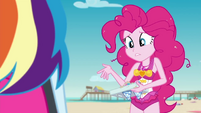 Pinkie Pie holding two shaved ice cones EGDS16