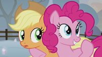 Pinkie declares AJ and herself team four S5E20