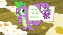 Spike presenting a note S3E09