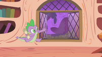 Spike pushes the window open S1E03