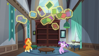 Sunburst levitating books S5E26