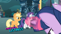 Twilight in Phase 1 of her plan to turn Applejack and Rarity into miniature mares...