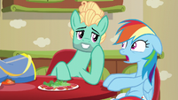 Zephyr Breeze flirting with Rainbow Dash S6E11