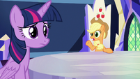 Applejack -try him out at the post office- S8E21