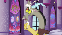 Discord stroking his beard S4E26