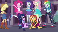 Mane Six call Sunset Shimmer their friend EGFF