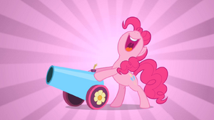 Pinkie Pie ready to fire her party cannon S2E9