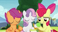 Cutie Mark Crusaders with tasty snacks S8E12