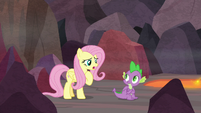 Fluttershy asking for Spike's help S9E9