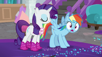 Rainbow Dash making a realization S8E17