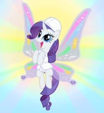 太陽光を浴びて輝くRarityの羽