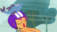 Scootaloo with a fish on her head S3E6