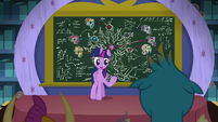 Twilight announcing a friendship test S8E22