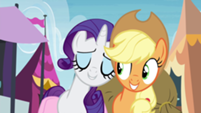 201px-Rarity leaning against Applejack S4E22