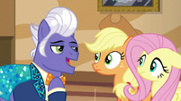 Applejack and Fluttershy meet Gladmane S6E20