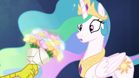 Who gave Celestia those flowers?