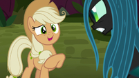 Fake Applejack "craziest thing I ever did see!" S8E13