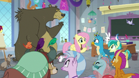 Fluttershy teaching with her animals S8E1