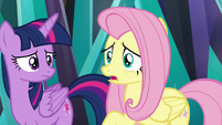 Fluttershy thinking about Angel S9E2