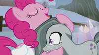 Pinkie patting Marble on the head S5E20