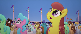 Ponies look at the sky in shock MLPTM